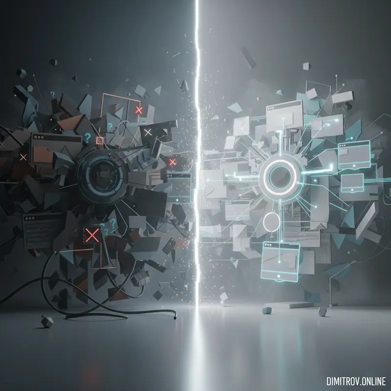 Website transformation before and after