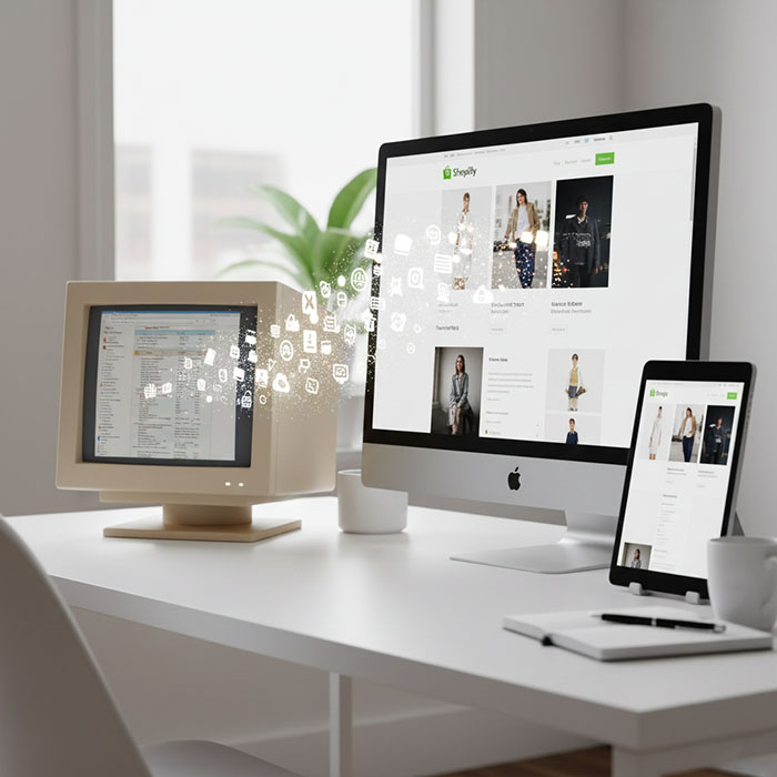 прехвърляне на стар сайт на shopify
